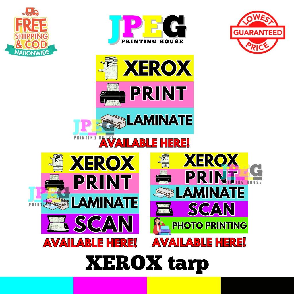 X3 XEROX SIGN SIGNAGE LAMINATE LAMINATION SCAN PRINTING TARPAULIN FOR ...