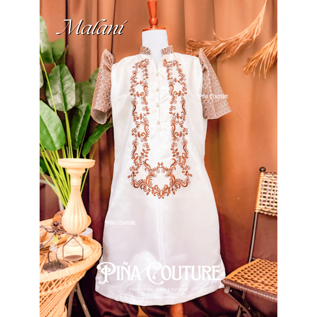 Malani Filipiniana Dress Pina Organza Fabric Made in Lumban Laguna ...