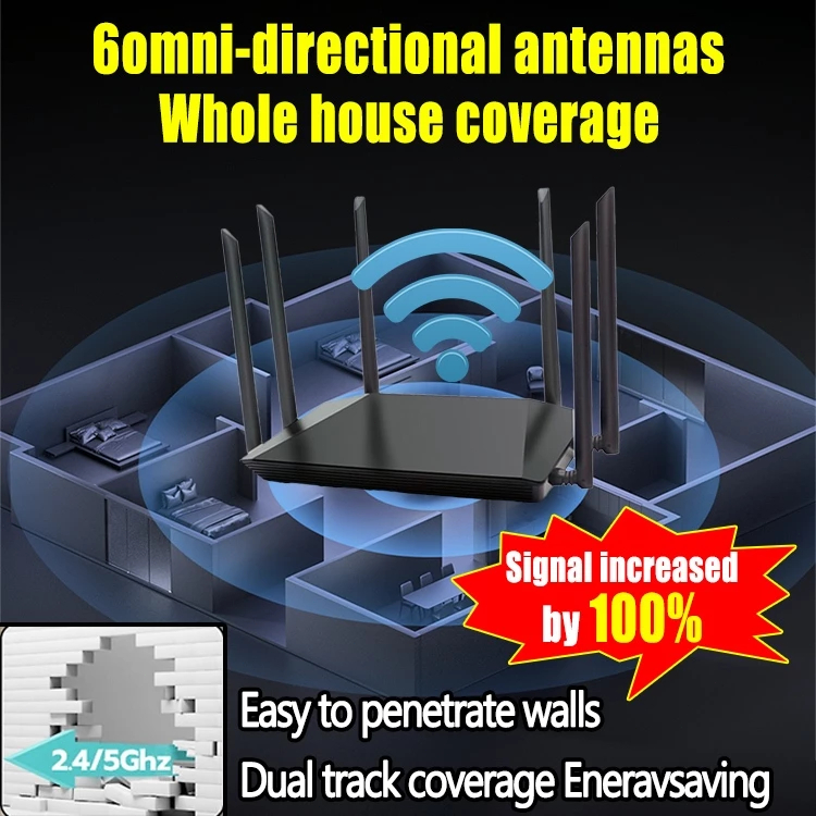 2026 10x network Wifi Router 8 antennas Fast Ethernet Dual Band Can ...