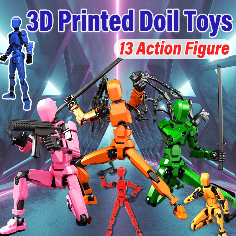 13 Action Figure Full Body Movable Toys Multi-Jointed Lucky 13 Movable ...