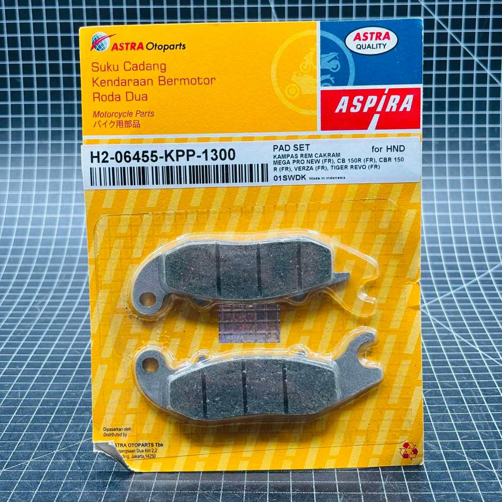 ASPIRA BRAKE PAD SET H2-06455-KPP-1300 CBR 150 [FR] | Shopee Philippines