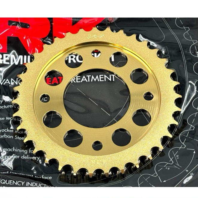 RK REAR SPROCKET ONLY WAVE 100/125, XRM110/125, RS125 #428 GOLD SERIES ...