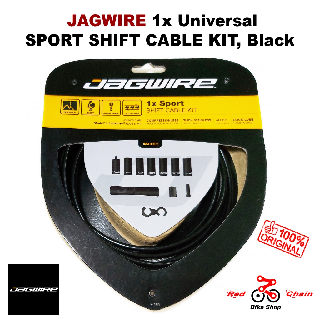 JAGWIRE 1x Universal SPORT SHIFT CABLE KIT, Color BLACK, for Shimano ...