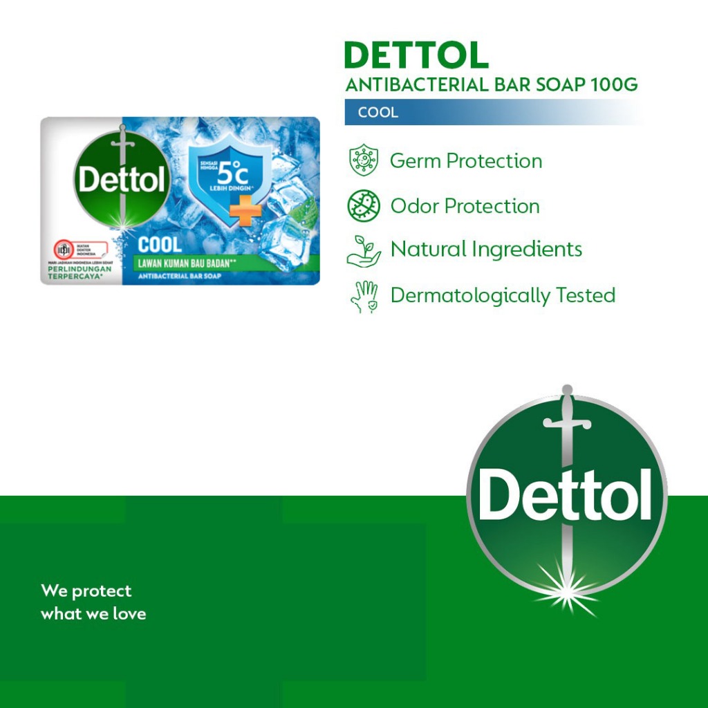 Dettol Cool Menthol And Eucalyptus Bar Soap 100g | Shopee Philippines