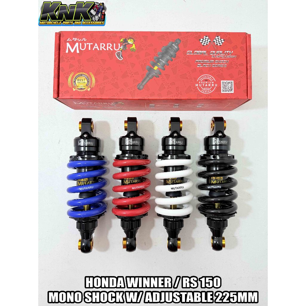 MUTARRU MONO SHOCK PREMIUM WITH ADJUSTABLE 245MM FOR HONDA WINNER / RS ...