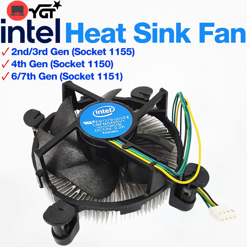 Intel Processor CPU Cooler Fan Original Heatsink Cooling Fan Support ...