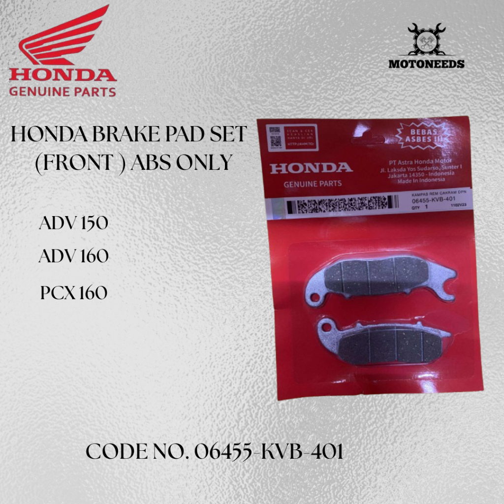 HONDA Front and Rear Brake Pad for PCX 160 / PCX 150 | Shopee Philippines