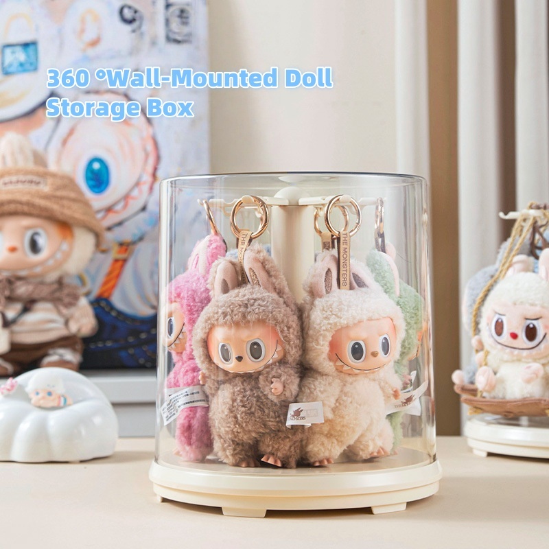 Labubu & Pop Mart Transparent Rotating Blind Box Storage & Display Rack ...