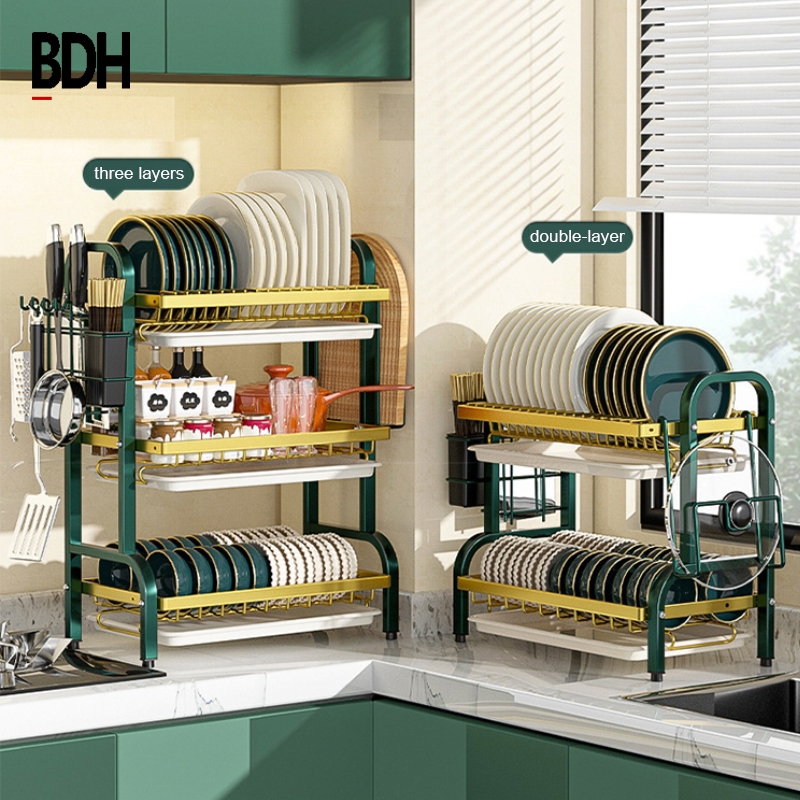 Emerald Gold Dish Rack - Luxury Kitchen Organizer, Stainless Steel ...