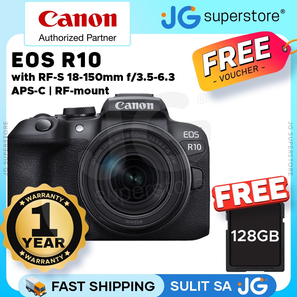 Canon EOS R10 Mirrorless Camera with RF-S 18-45mm or 18-150mm Lens Kit ...