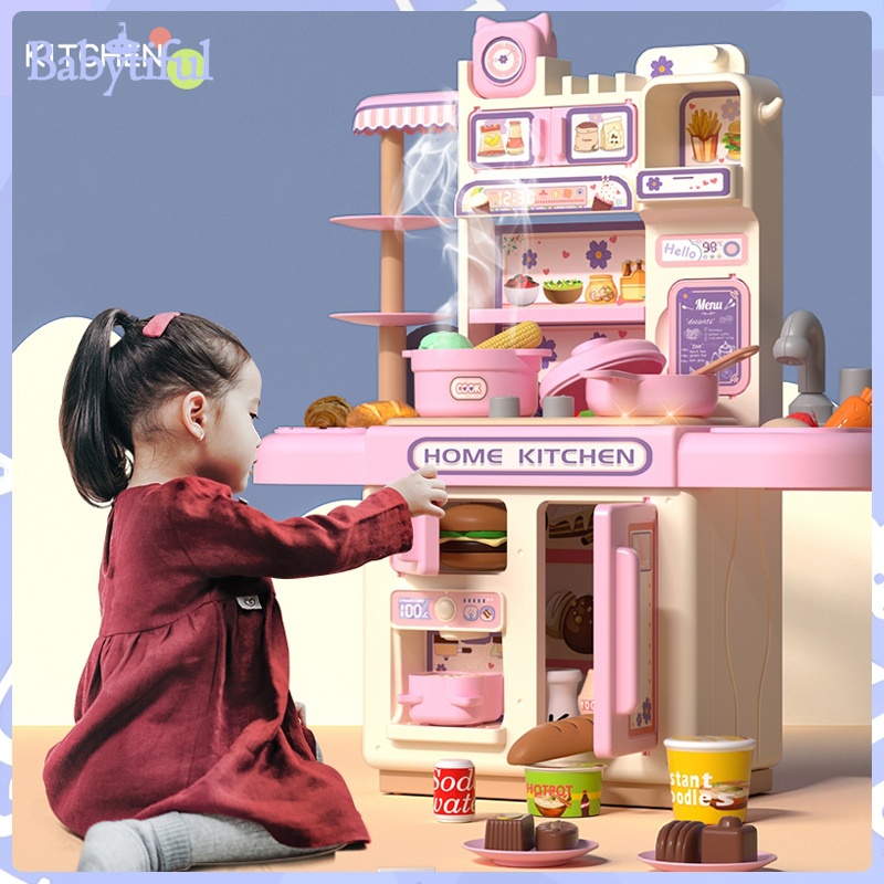 Mini Kitchen Cooking Toys Set for Girls Play Pretend Toys Chef Toy Food ...
