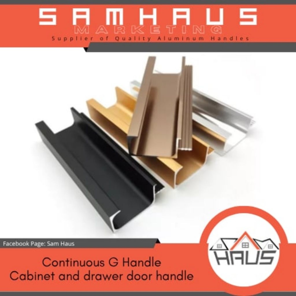 1.5 meter Aluminum Cabinet Door Handle G Continuous | Shopee Philippines