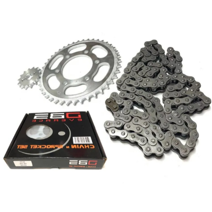 DBS CHAIN AND SPROCKET SET HEAVY DUTY MOTORCYCLE DRIVE SET FOR SMOOTH ...