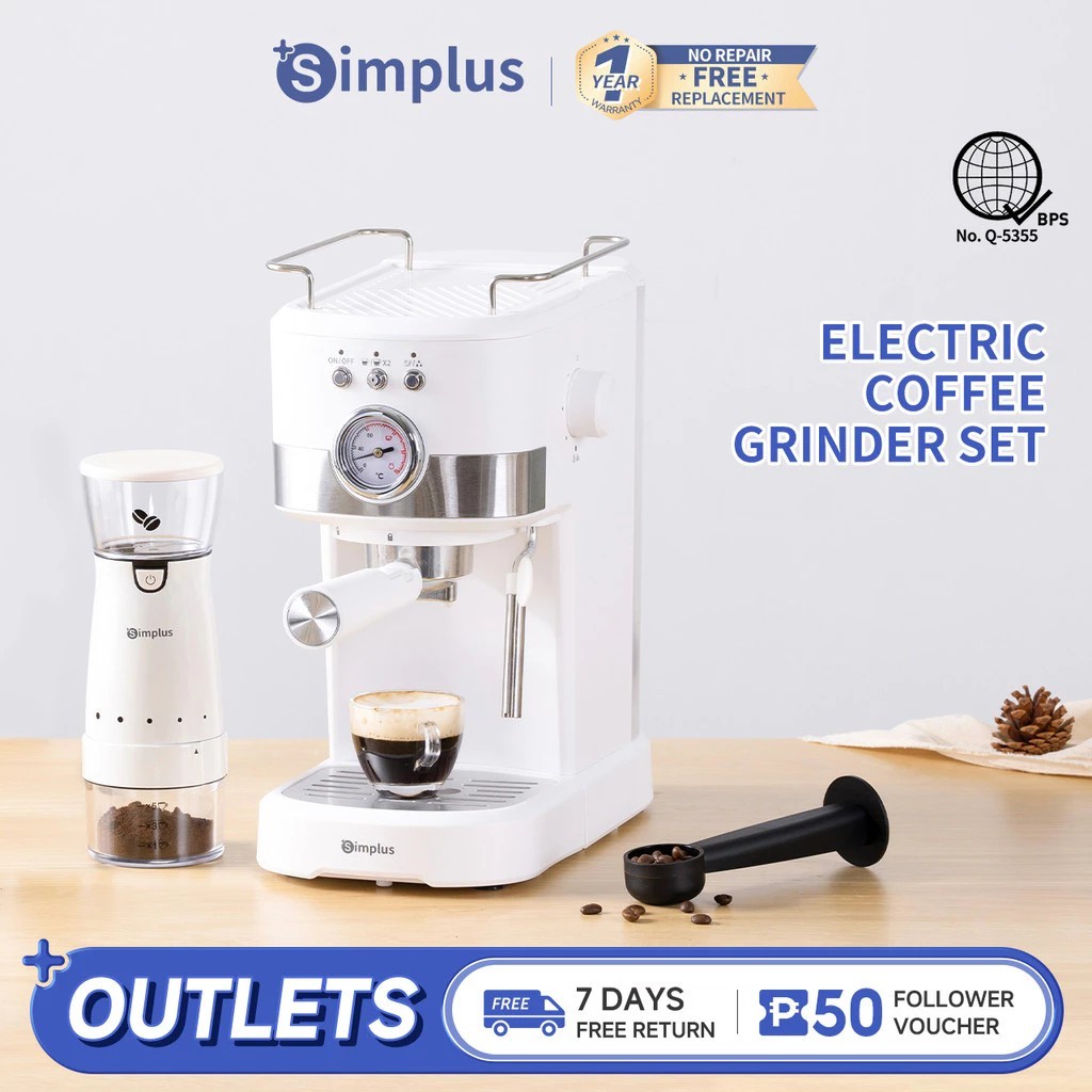 Simplus Espresso Coffee Maker Machine Semi-Automatic With Electric ...