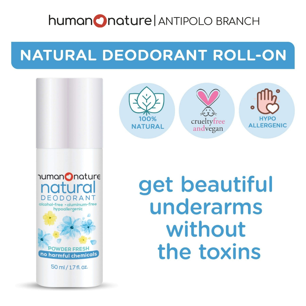 Human Nature Deodorant Roll-On Powder Fresh 50ml | Shopee Philippines