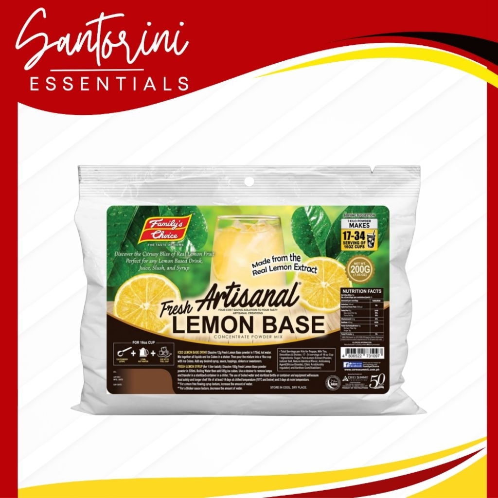 Family's Choice Artisanal Lemon Base Cucumber Blue Lemonade 200g ...
