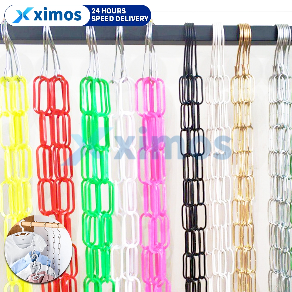 Plastic Loop Hanger Chain Food Display Hanger Strip Metal And Chain ...