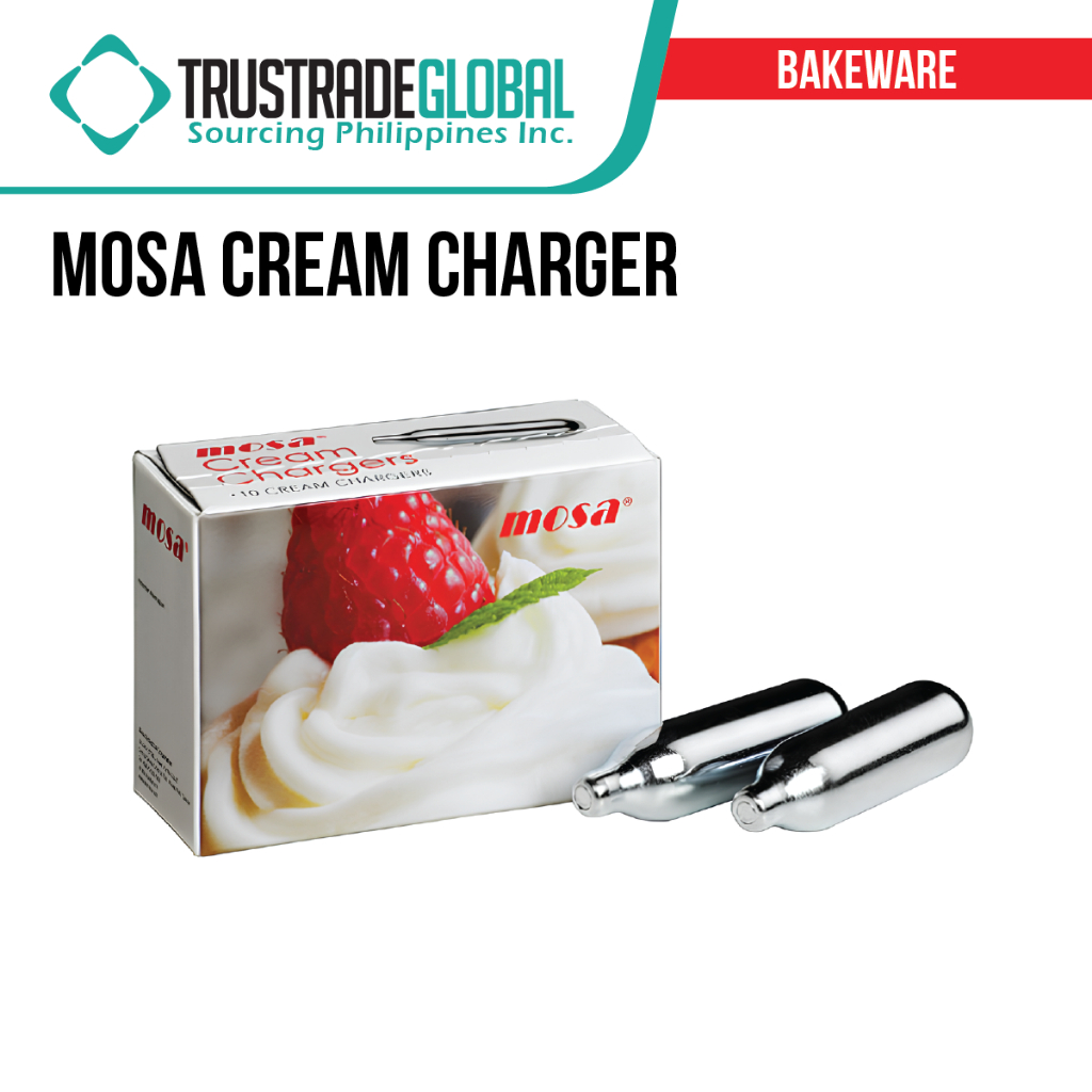 10pcs 28g Mosa N2O Cream Chargers Food Grade Whipped Cream Cartridges ...