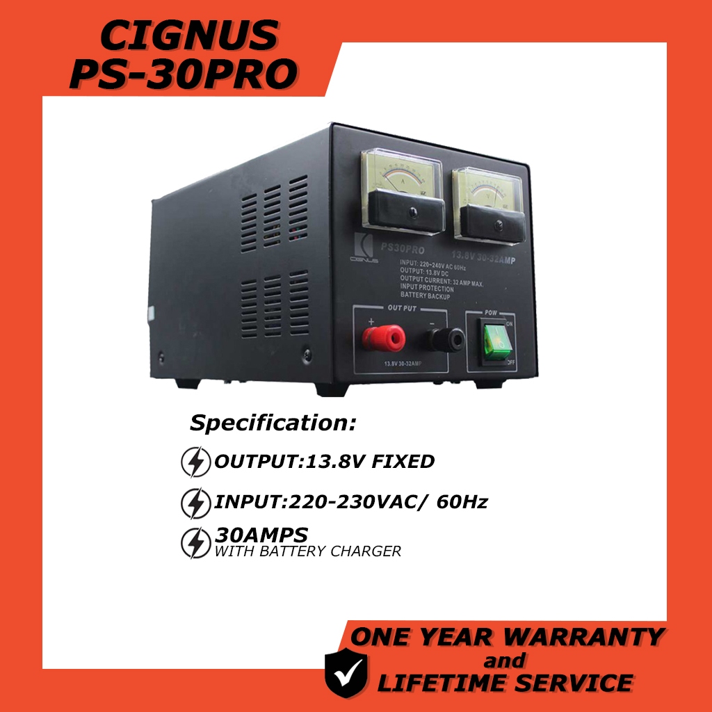 CIGNUS PS30 PRO POWER SUPPLY WITH BATTERY CHARGER | Shopee Philippines