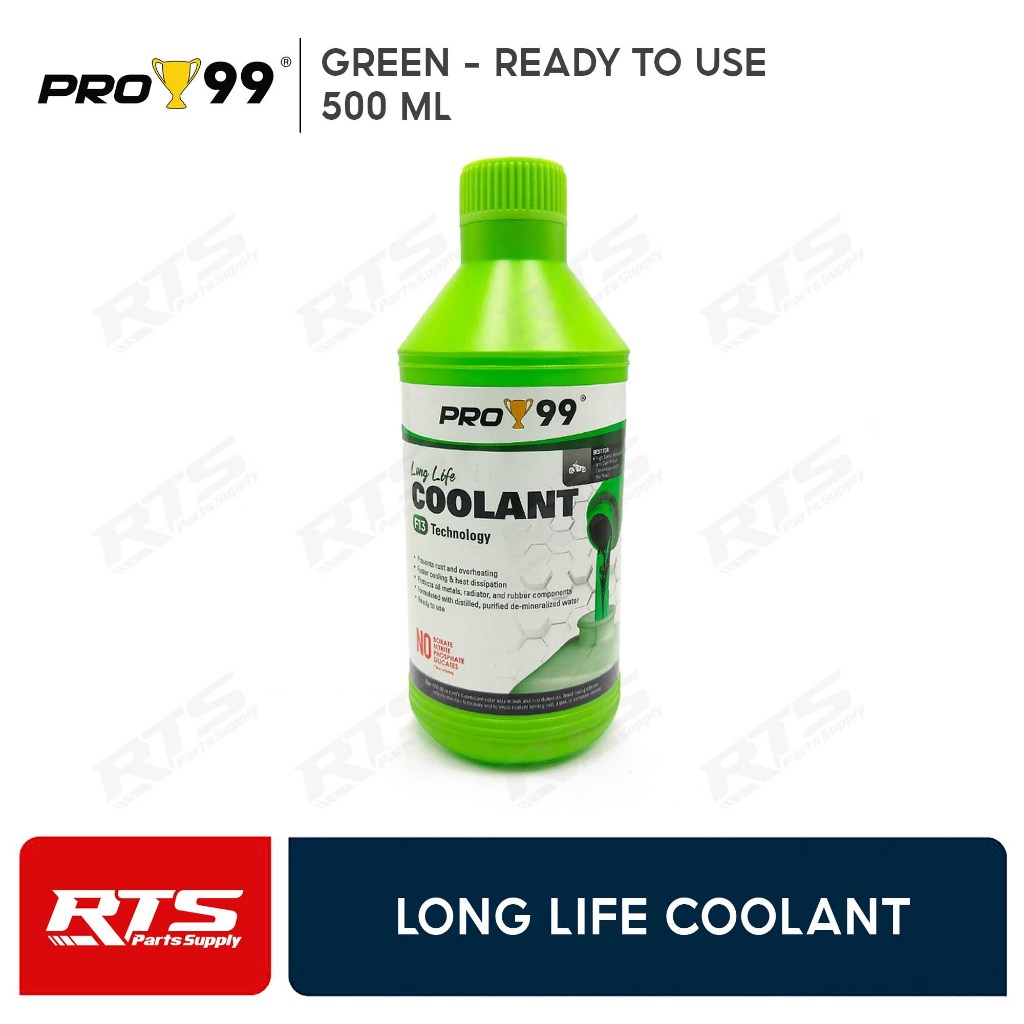 PRO99 GREEN LONG LIFE COOLANT for MOTORCYCLE 500ML ( 1 PC ) | Shopee ...