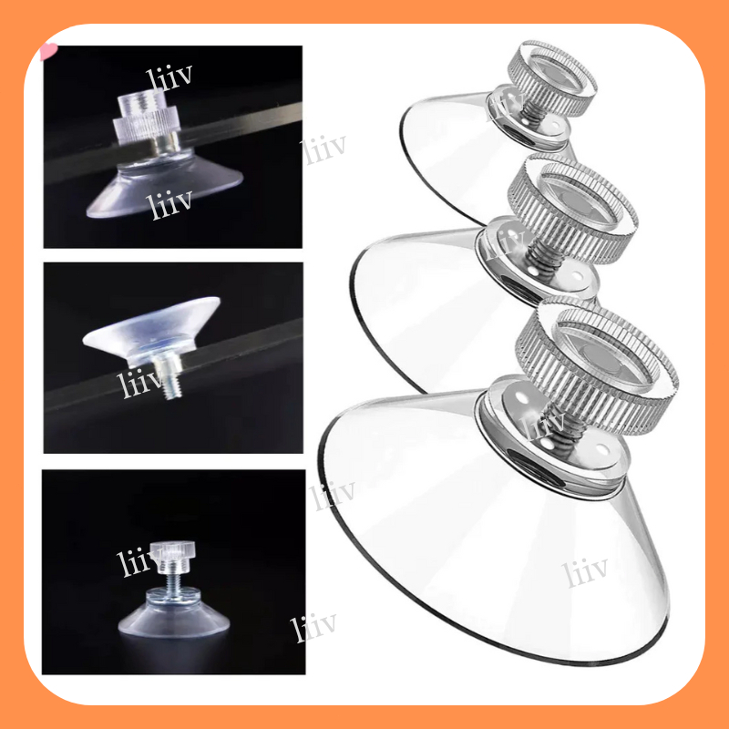 10X Double Sided Suction Cups Sucker Pads Rubber Holder For Glass Plastic 2 Size | UK