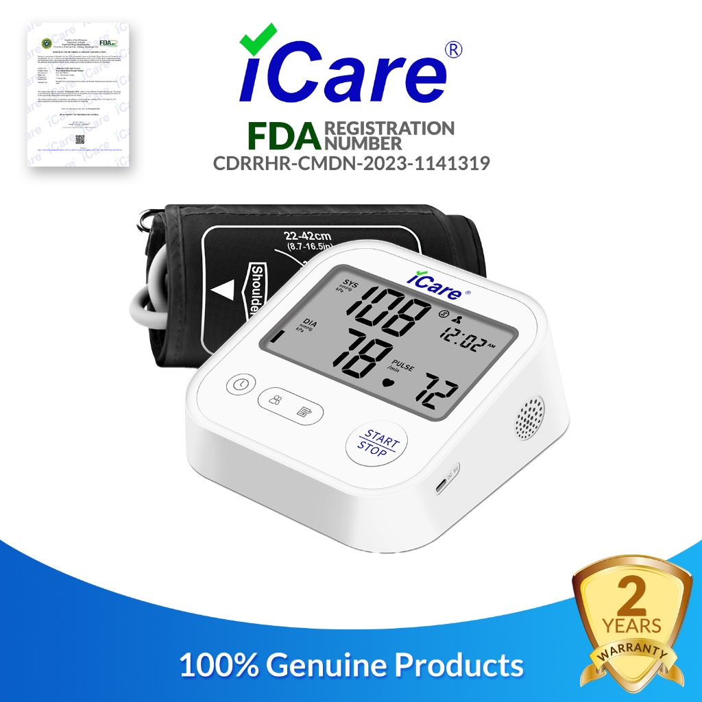 iCare® CK222 Automatic Digital Blood Pressure Monitor Large arm cuff ...