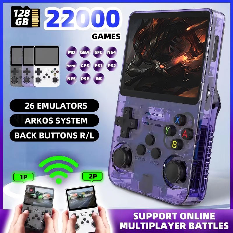 R36S Portable Handheld Video Game Console Linux System 3.5 Inch IPS ...