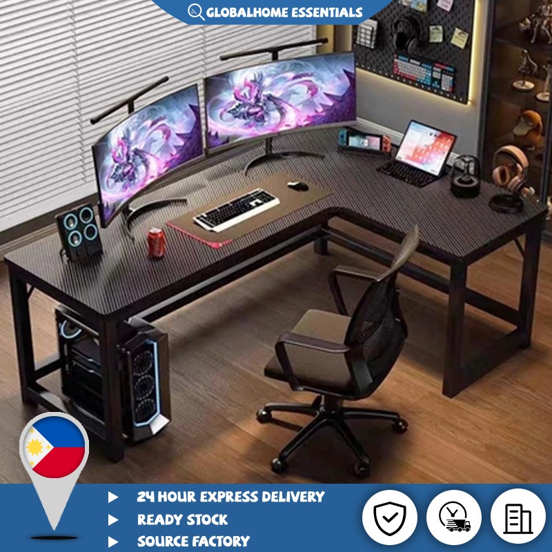 120/140cm Modern Gaming Table L-Shape Desk Corner Computer Desk L ...