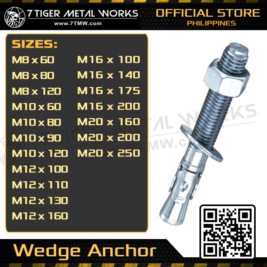 wedge anchor bolt 8mm to 12mm / Expansion Bolt / Concrete Bolt ...