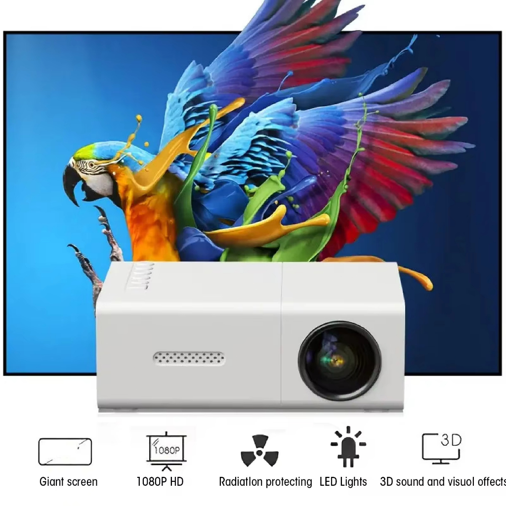Mini Portable LED Projector Compatible with HDMI USB TF Multimedia ...