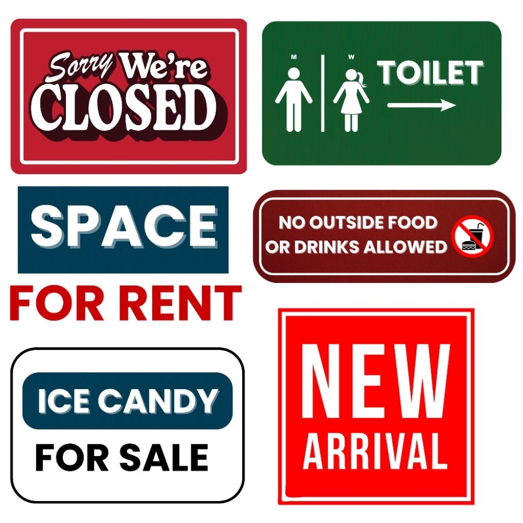 Laminated Signages for Business,School ,Offices & Home | Shopee Philippines