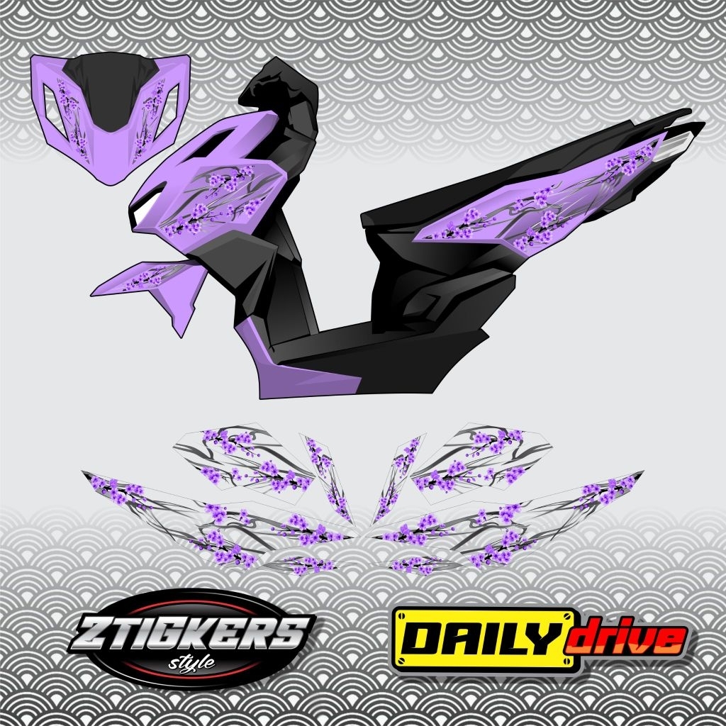 HONDA CLICK 160 SAKURA DECAL DESIGN UV Print Transparent | Shopee ...