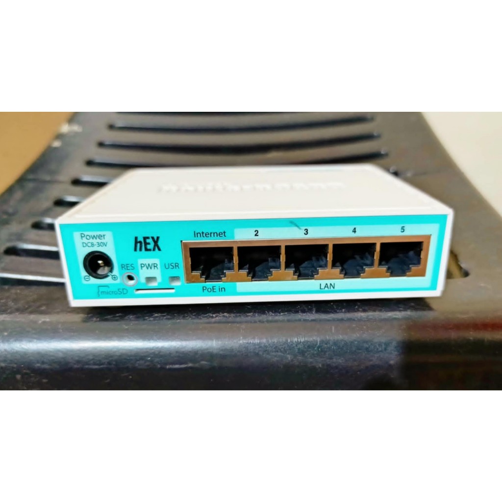 MikroTik hEX RB750Gr3 - 5-Port Gigabit Managed Router Used | Shopee ...