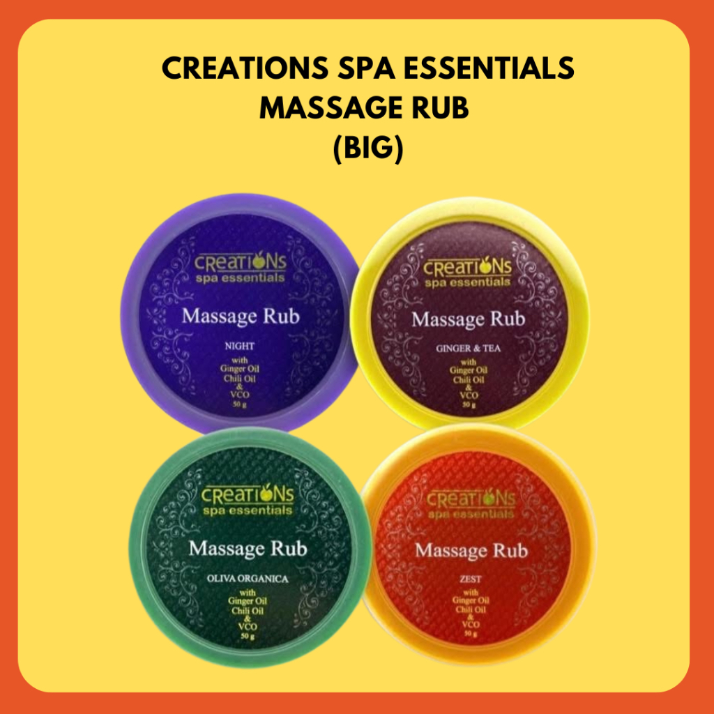 50g Creations Spa Essentials Massage Rub for Headache, Muscle Pain ...