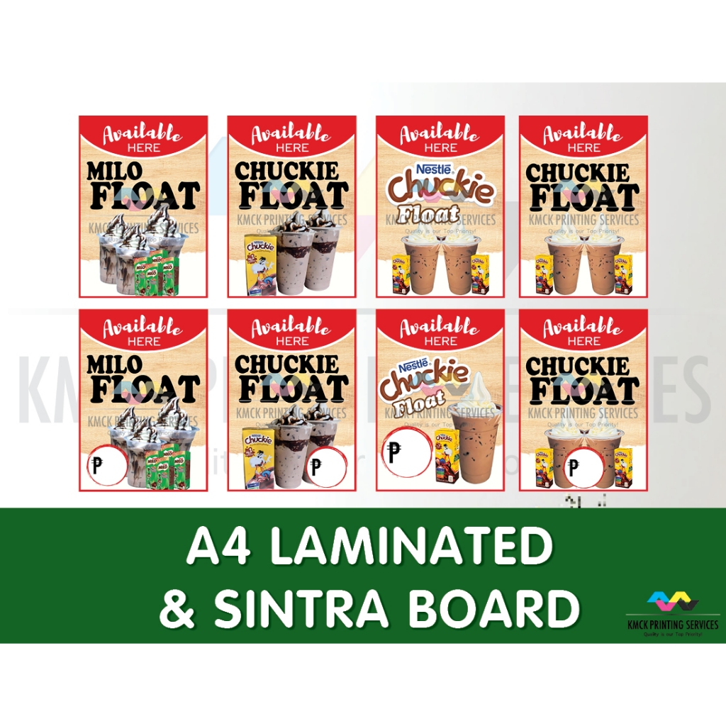 Milo Float, Chuckie Float, Dutch Mill Float Signages | Shopee Philippines