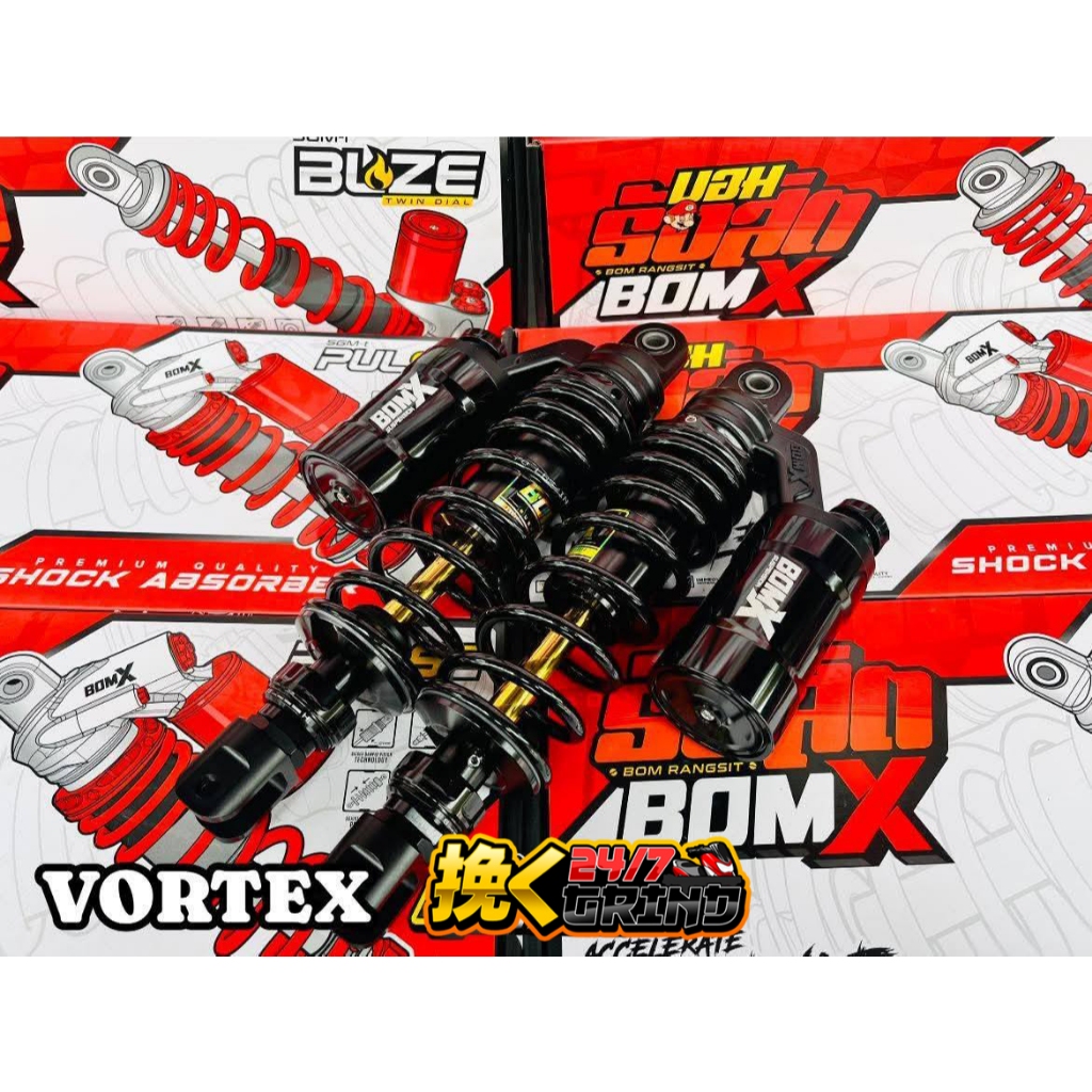BomX Vortex Suspension 305MM Aerox v1 v2 / Nmax v1 v2 FULLY ADJUSTABLE ...