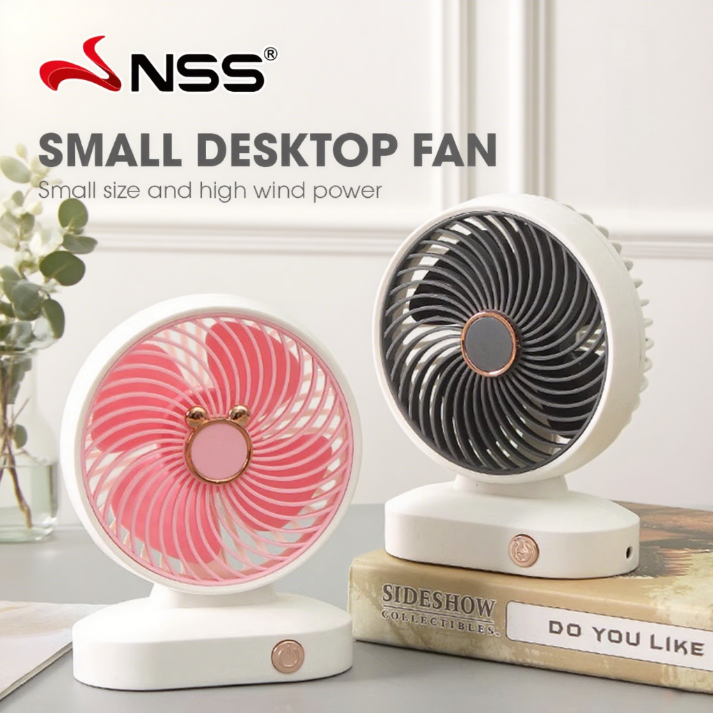 NSS Desktop Fan USB Charging Quiet Cooling Effect Fan Strong Wind Mini ...