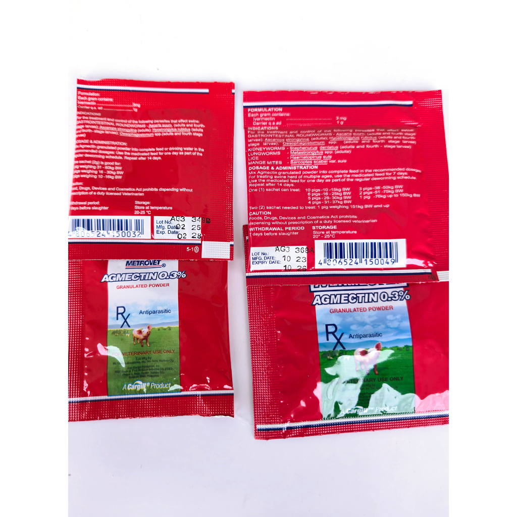 Metrovet Agmectin Anti-Parasitic Granulated Powder 0.3% (2g/5g) Anti ...