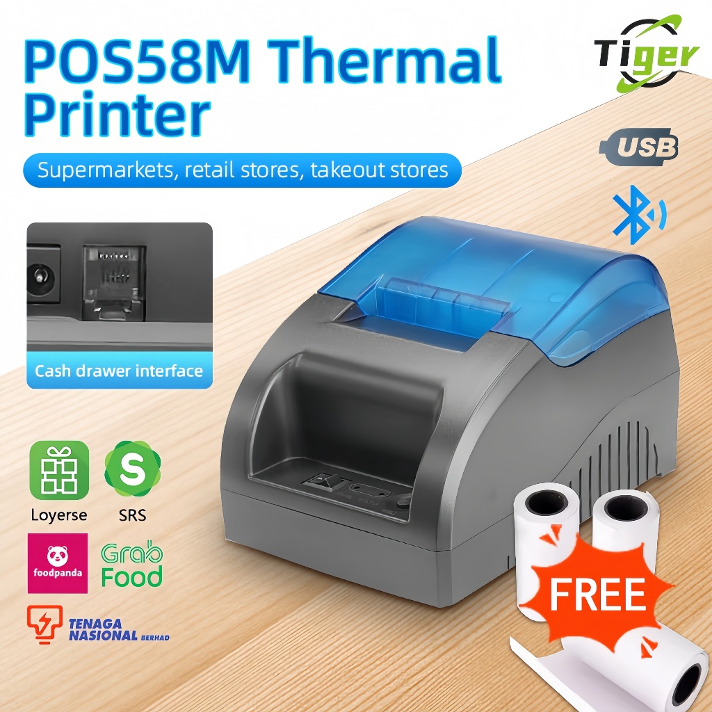 【COD】58mm POS Thermal Printer wireless bluetooth cash drawer Receipt ...