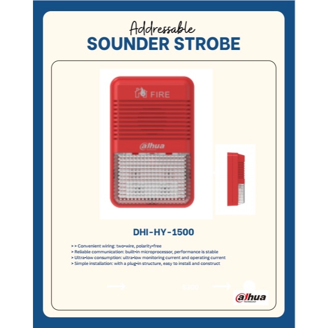 ADDRESSABLE FIRE SOUNDER STROBE - DAHUA BRAND | Shopee Philippines