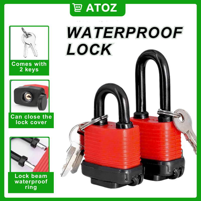 Anti-theft Waterproof Laminated Padlock with Keys Heavy Duty Security ...