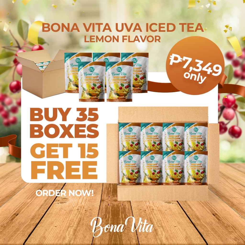 (BUY 35 UVA TEA GET 15 UVA TEA) Bona Vita UVA Iced Tea | Shopee Philippines