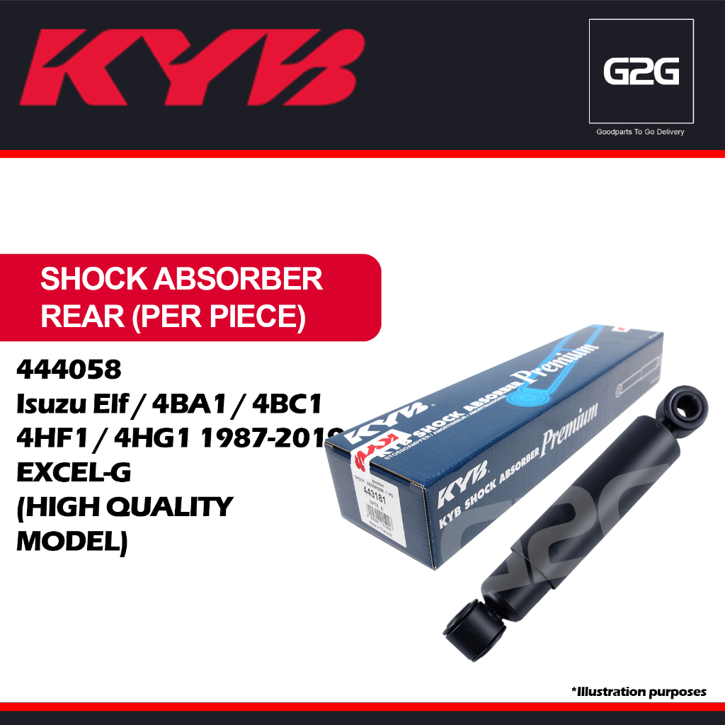 Shock Absorber Rear KYB 444058 Isuzu Elf / 4BA1 / 4BC1 / 4HF1 / 4HG1 ...