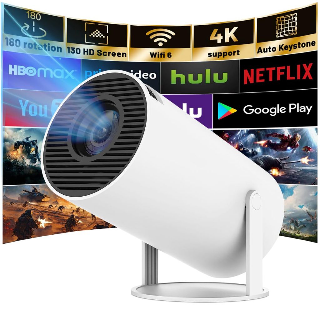 HY300 Projector 4K FHD1080P Portable Mini Projector Smart Android ...