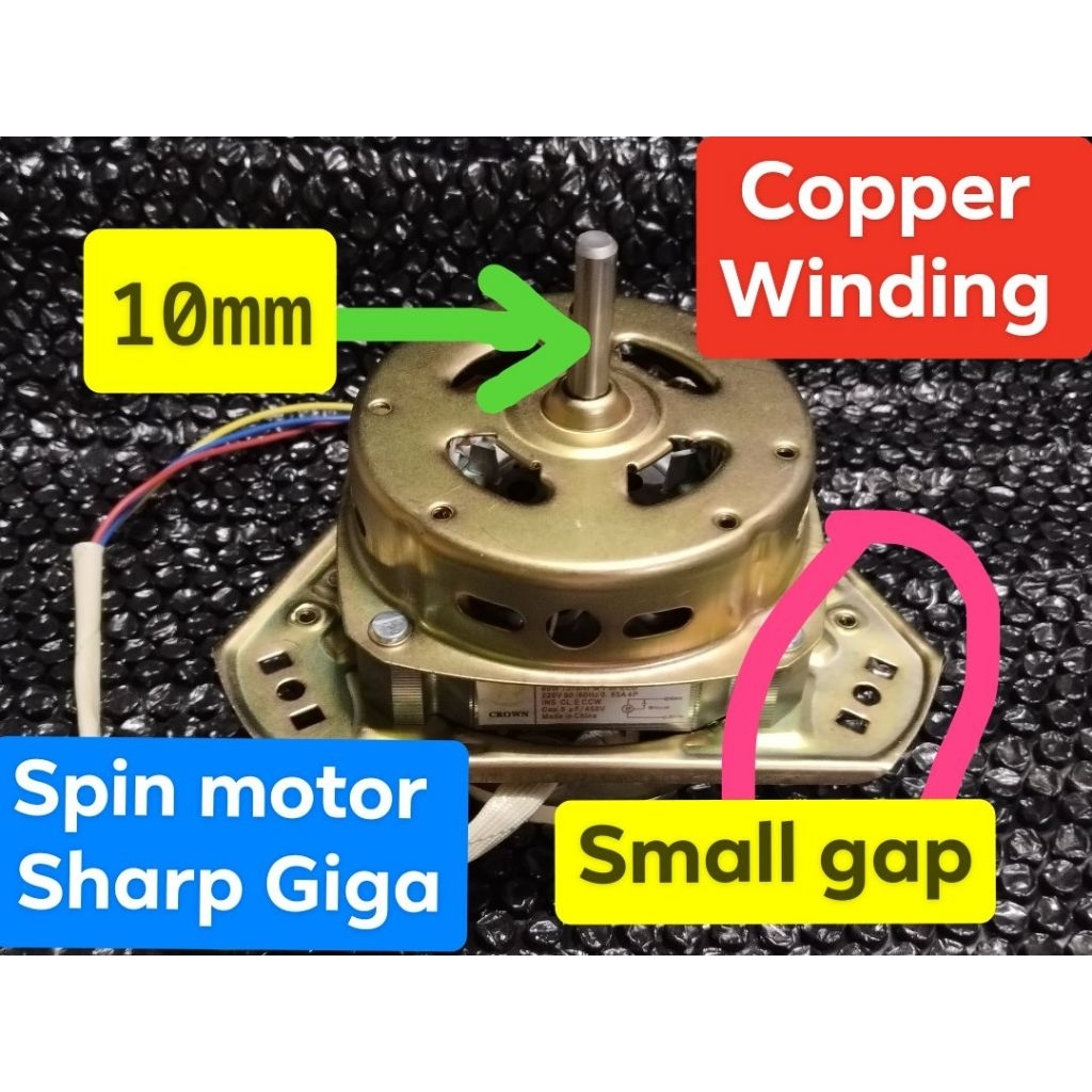 Spin Dryer Motor Sharp Giga (Copper winding) | Shopee Philippines