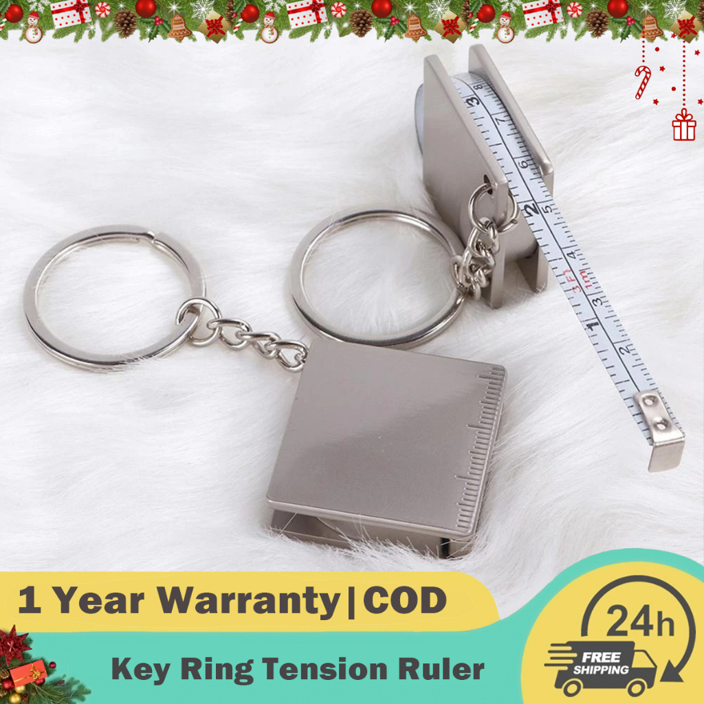 1Pc 1m Tape Measure Keyring Measuring Tool Keyring Tension Ruler ...