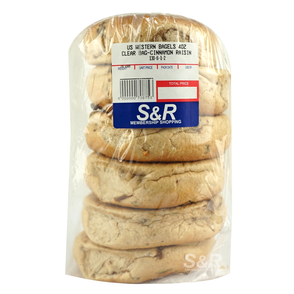 S&R Cinnamon Raisin Bagels 6pcs | Shopee Philippines