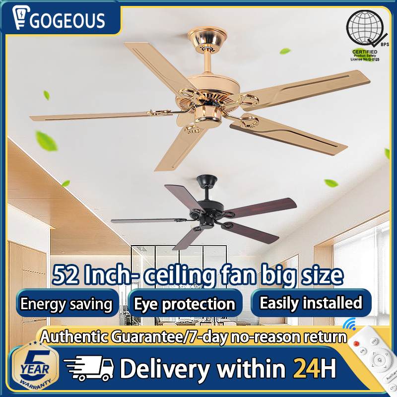 52 Inch Ceiling Fan Big Size Silent 6 Speed Cooling Ceiling Fan ...