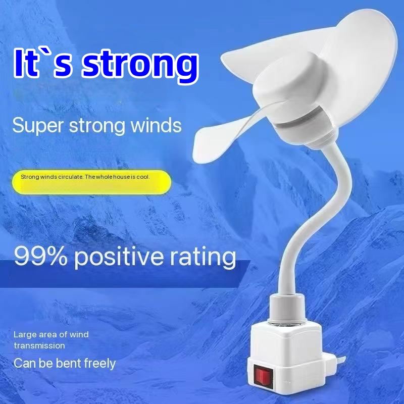 PISTA Socket Small Fan, White E27 Cooling Tools, Plug and Play Portable ...