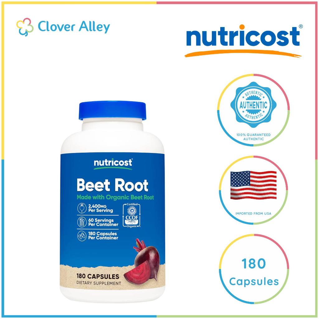 Nutricost Beet Root 2400mg, 180 Capsules (09/2027 Expiry) | Shopee ...